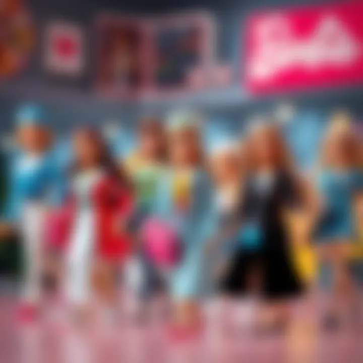 Barbie Dolls in Various Professions Variety of Barbie dolls showcasing different professions