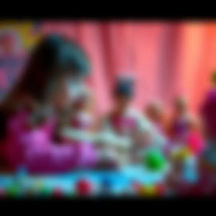 Children Engaged in Imaginative Play Children engaged in imaginative play with Barbie dolls