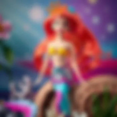 Modern Barbie mermaid doll in vibrant colors