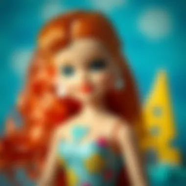 Vintage Barbie mermaid doll showcasing 1960s design