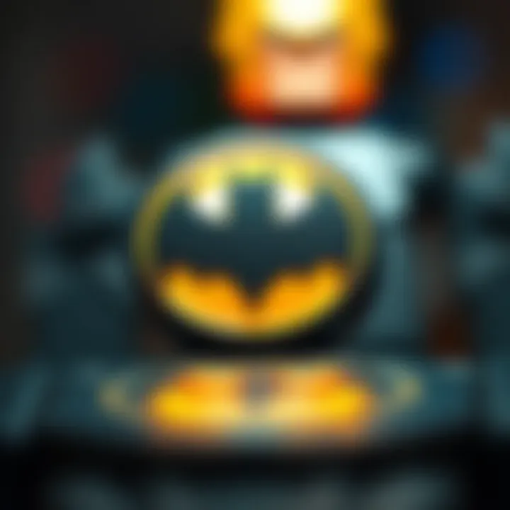 An artistic representation of Batman's iconic emblem