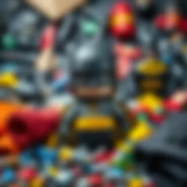 A variety of materials used for creating Batman costumes