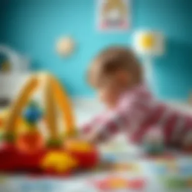 Infant Engagement with Play Mat Features Close-up of a baby exploring the play mat
