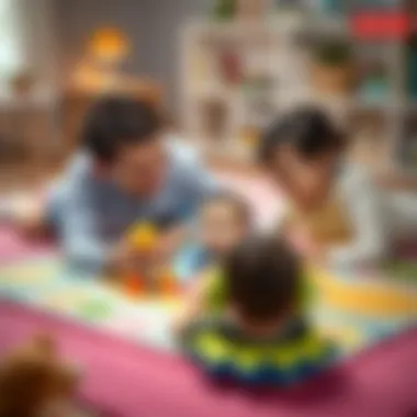 Interactive Playtime on Fisher Price Mat Parents playing with their baby on the mat