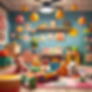 A safe play environment showcasing various baby toys