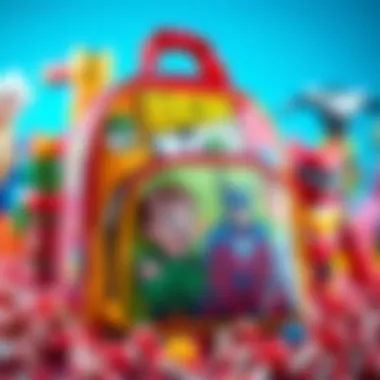 Colorful Ben 10 lunch bag with fun characters