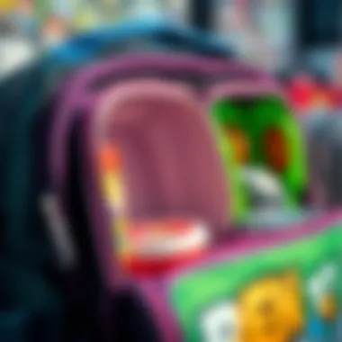 Close-up of a Ben 10 lunch bag showcasing its compartments