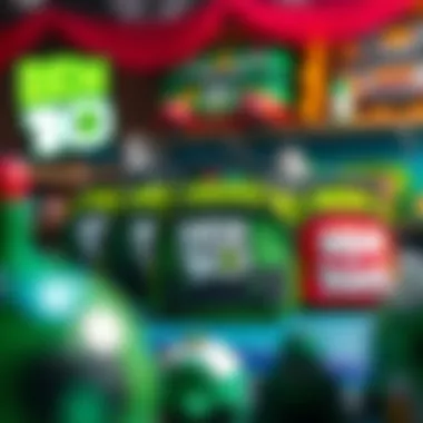 Ben 10 lunch bags arranged in a playful setting