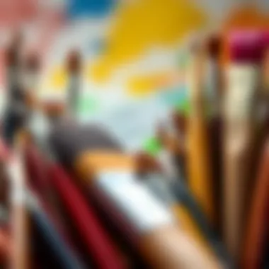 A selection of high-quality brushes of various sizes and shapes