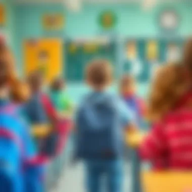 Children using Carrefoursa backpacks in a classroom setting