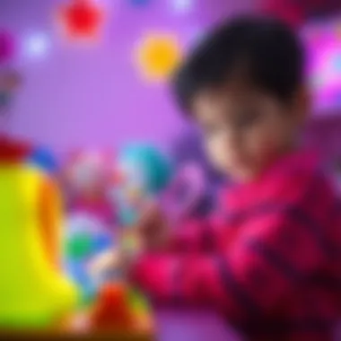 Learning Through Interactive Light-Up Popit Child learning through interactive light-up popit