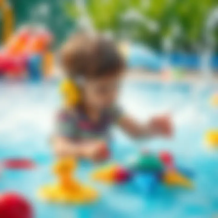 Child enjoying play with water-filled toys in a safe environment
