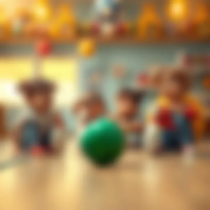 Joyful Play with Bowling Toys Children playing with bowling toys