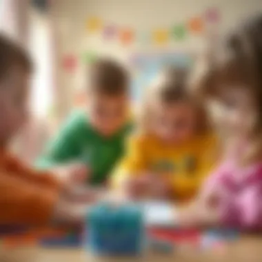 Children using glitter pencil cases for creative activities