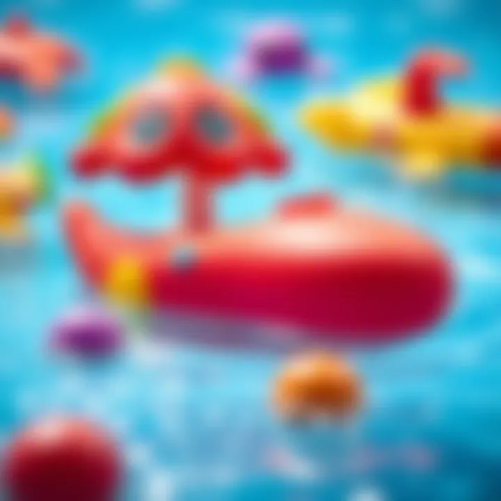Colorful water-filled toys designed to enhance playtime