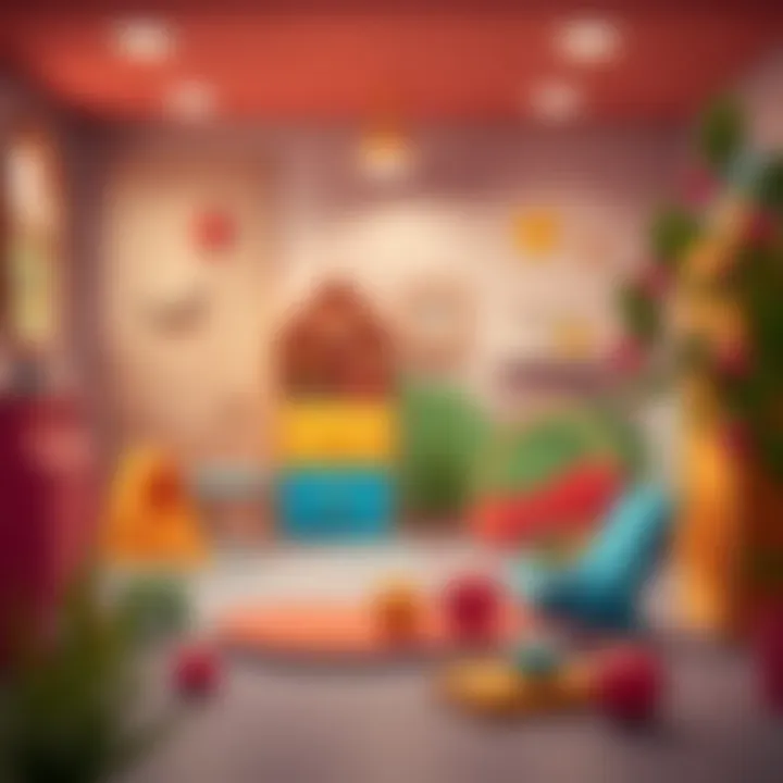 A cozy play area designed for children with a focus on development.