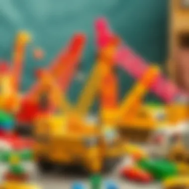 Creative play ideas involving toy cranes