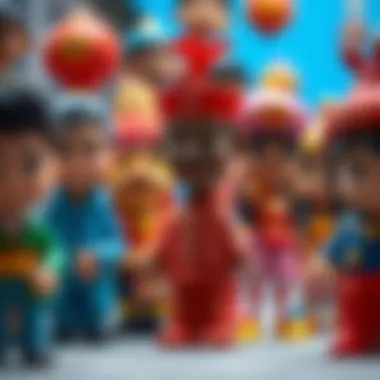 Diverse representation of cartoon characters across cultures