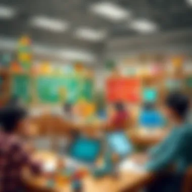 Innovative educational tools in a modern classroom