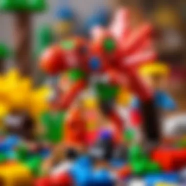 Detailed Lego dinosaur parts