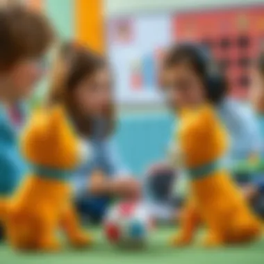 Discussion on Benefits of Educational Puppies Parents and educators discussing the benefits of educational puppies