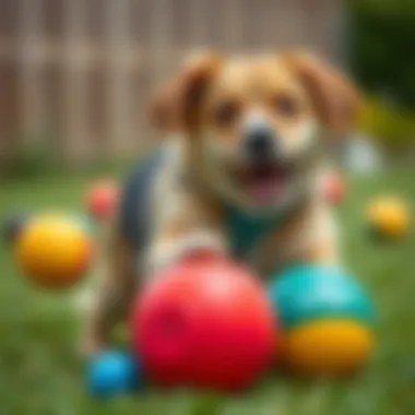 Training sessions using dog balls