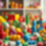 Colorful educational toys showcasing various shapes and textures