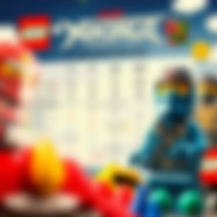 An educational comparison chart of various Lego Ninjago sets and their developmental benefits