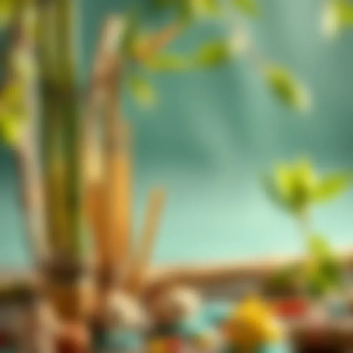 Educational projects utilizing bamboo sticks