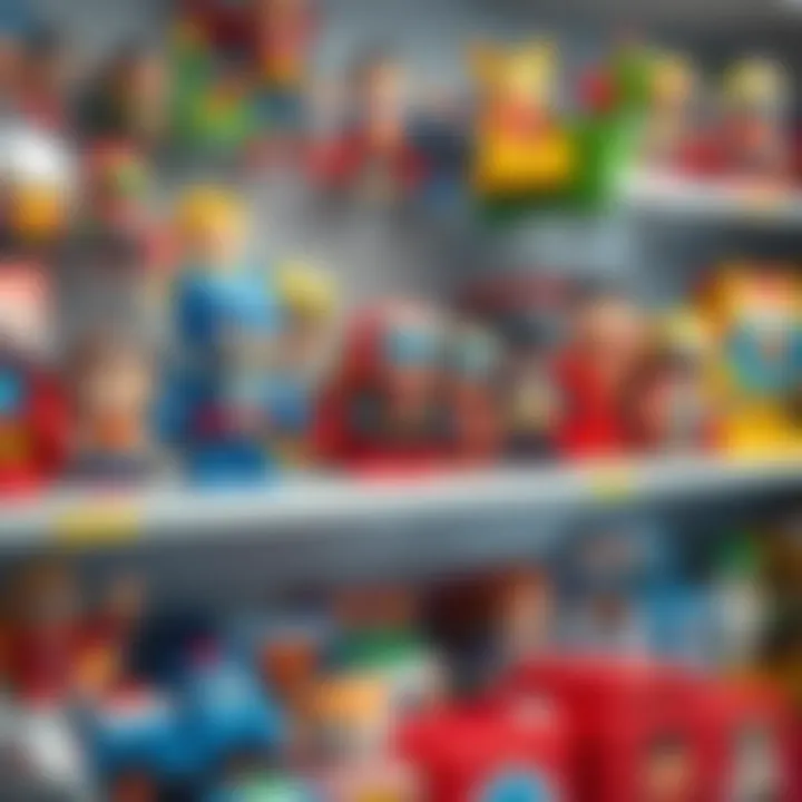 Educational Value of Superhero-Themed Toys A variety of educational superhero toys displayed on a shelf