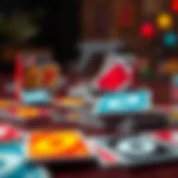 Dynamic gameplay of Uno showcasing card interactions