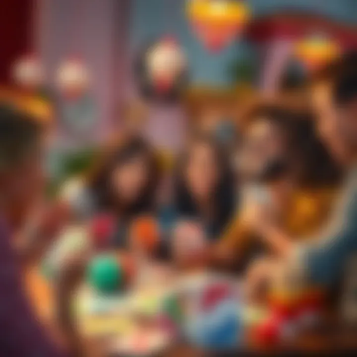 Game Night Fun with Uno Group of friends enjoying a lively Uno game night