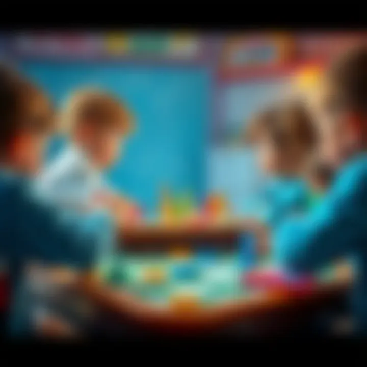 Children engaged in a strategic board game