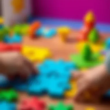 Puzzle pieces being fitted together