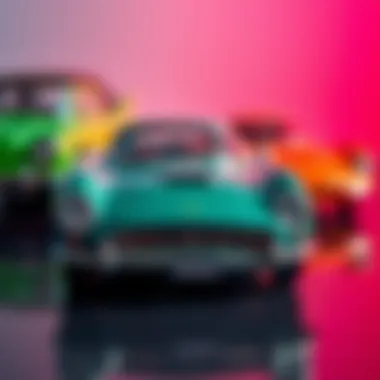 A vintage Ferrari toy car showcasing its classic design