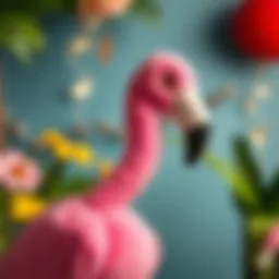 Soft flamingo plush toy for children