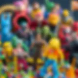 Colorful assortment of Fortnite action figures