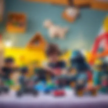 Kids playing with Fortnite-themed toys