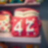 Stylish four-number diaper pack on a shelf