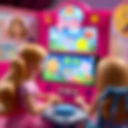 Colorful Barbie game interface showcasing creativity and fun