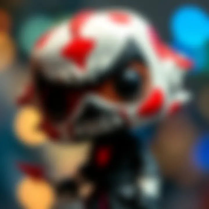 Close-Up of Tanjiro Funko Pop Figure Detailed close-up of a Tanjiro Funko Pop figure showcasing its unique design features.