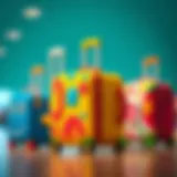 Colorful children's luggage designs for travel