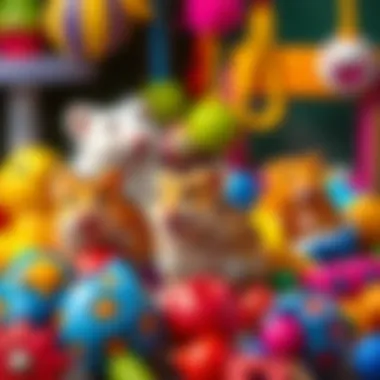 Colorful hamster toys for playtime