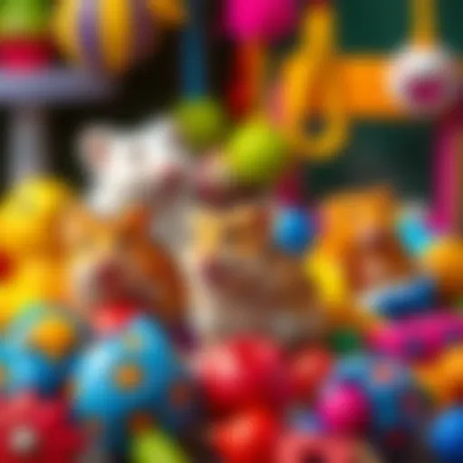 Colorful hamster toys for playtime