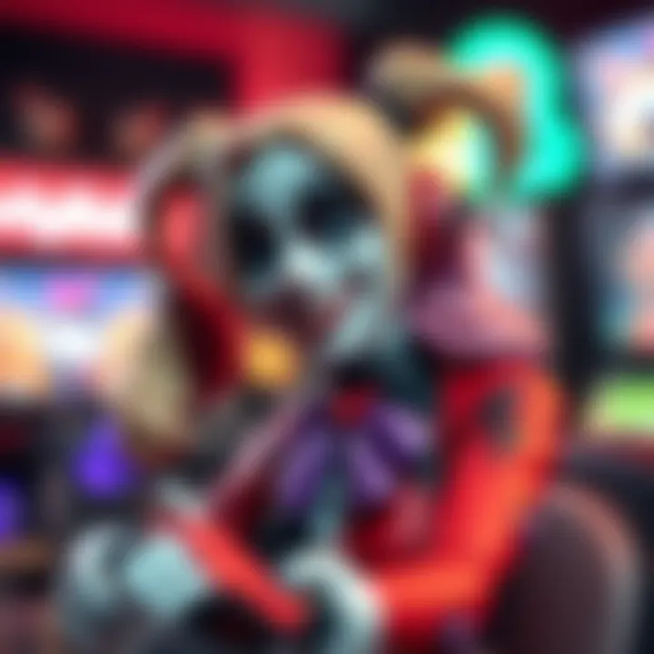 Impact of Harley Quinn on Gaming Culture Artistic representation of Harley Quinn's impact on gaming culture