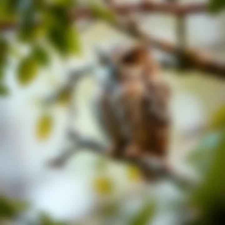 Owl: The Loyal Companion An owl perched on a tree branch, representing loyalty and companionship.