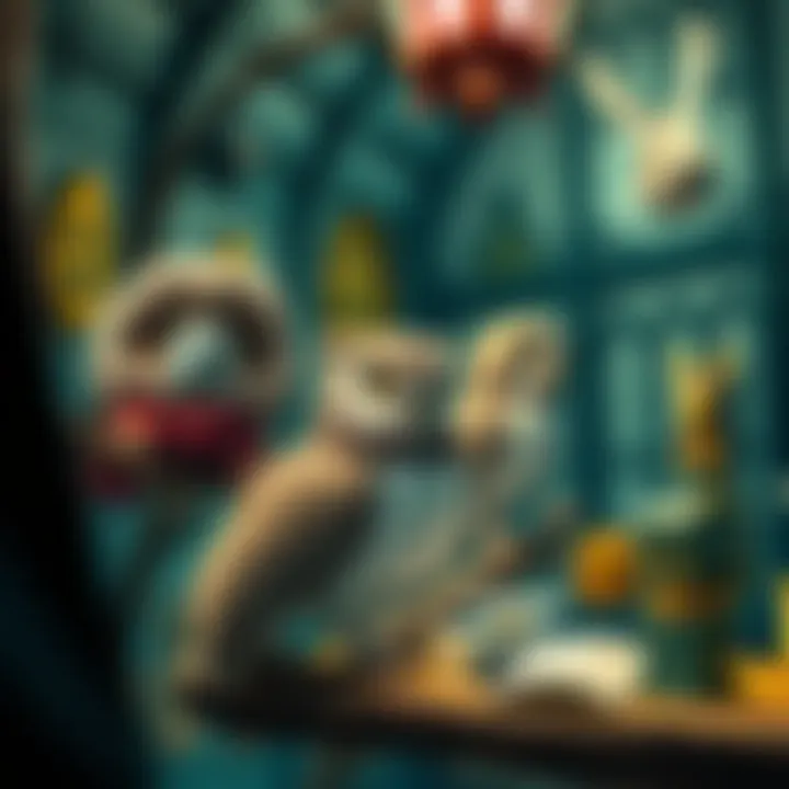 The Owlery: Messengers of Magic An illustration of a Hogwarts owlery, showcasing owls delivering messages.