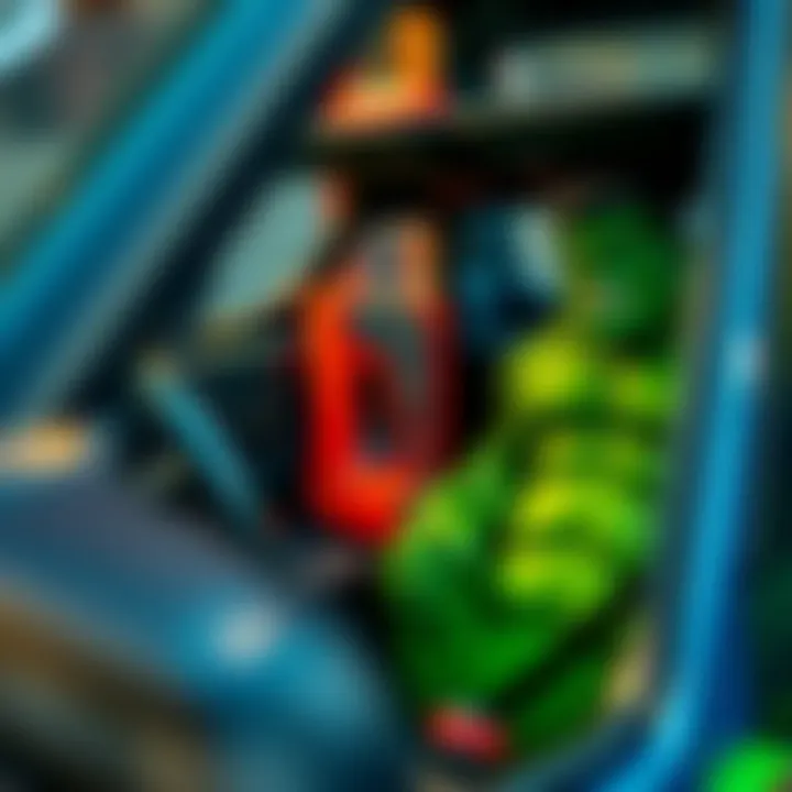 Close-up of the safety features of a Hulk car
