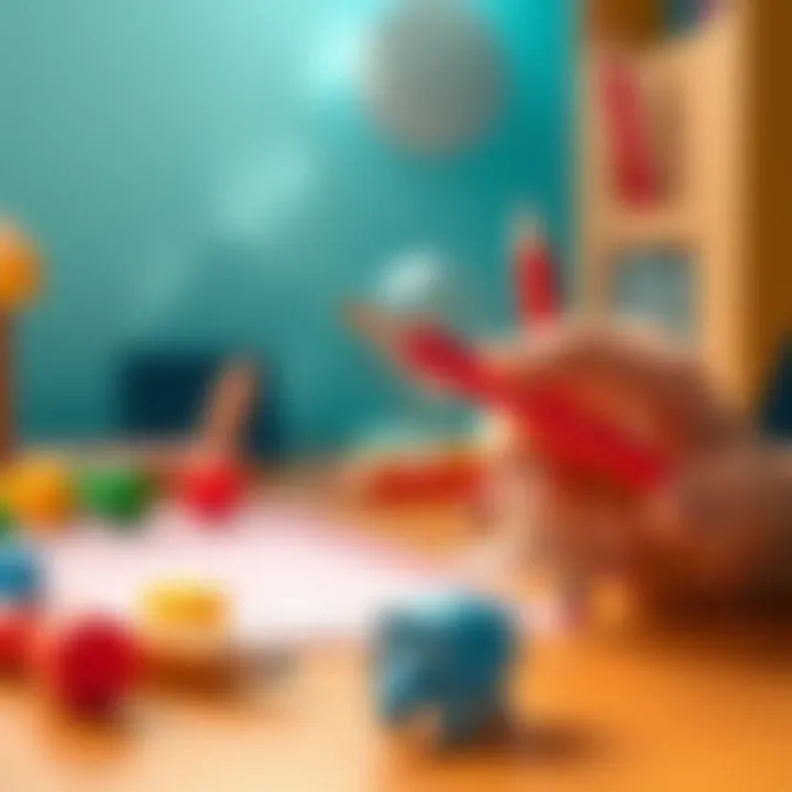 Colorful pen designed for children's educational play