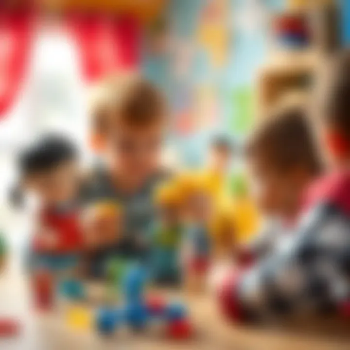 Children engaged in imaginative play with character figures